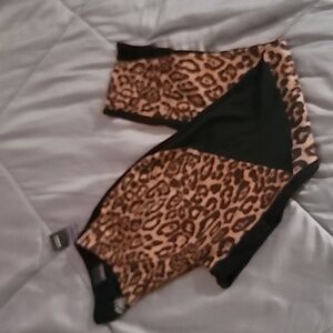 Torrid Black & Tan Leo Print Leggings Size 1